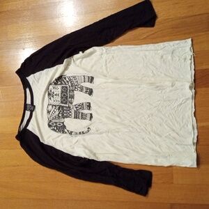 Y2K Empyre Aztec Elephant women's casual Graphic Top Medium